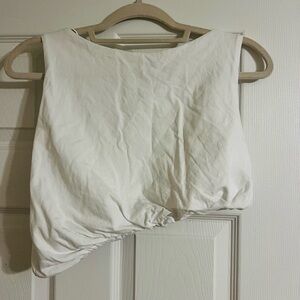 Zara Asymmetrical White Tank Top